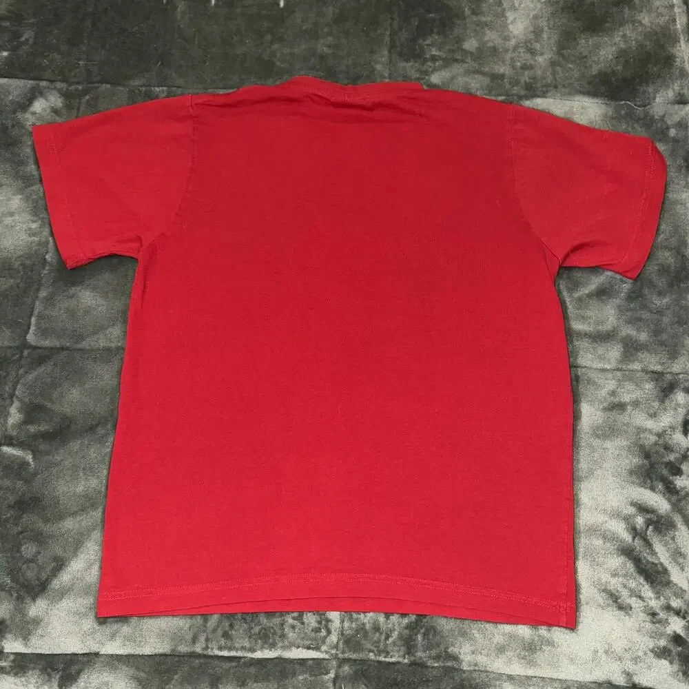 FC Bayern Munich Football T-Shirt Adult Small Red‎ Cotton Crew Neck Short Sleeve